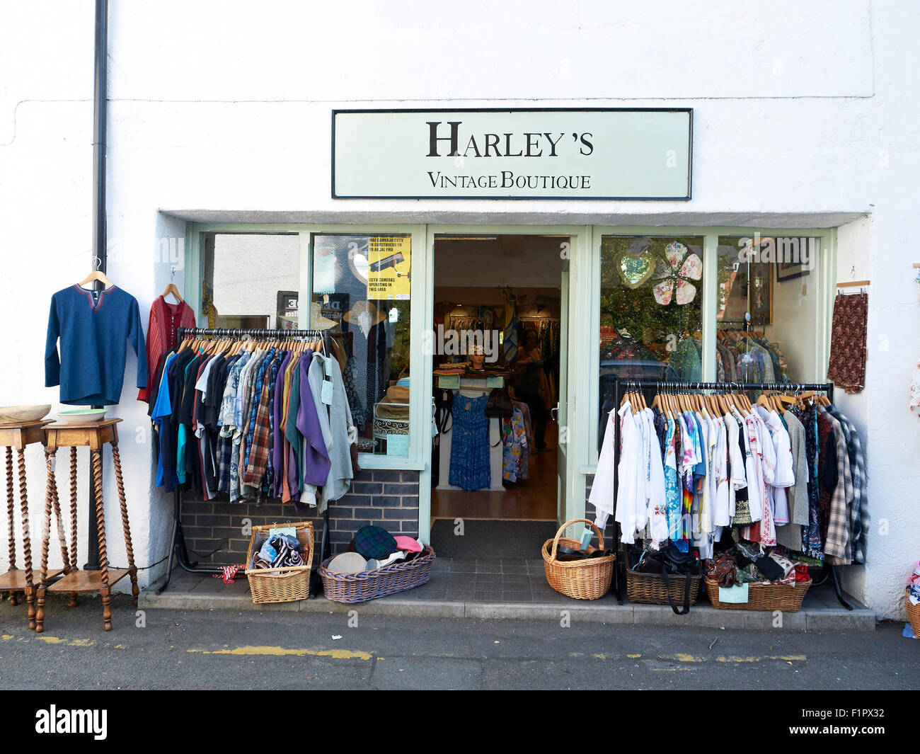 Harley`s Vintage Boutique in Llangollen Penbighshire Wales UK Stock Photo